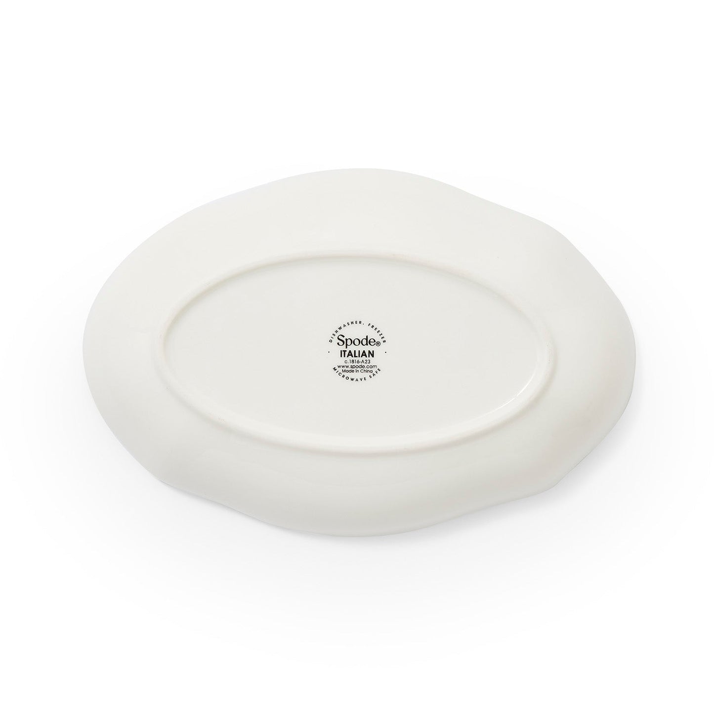 Blue Italian Oval Fluted Dish – Porcelain Serving Plate by Spode dinnerware CasaFenix