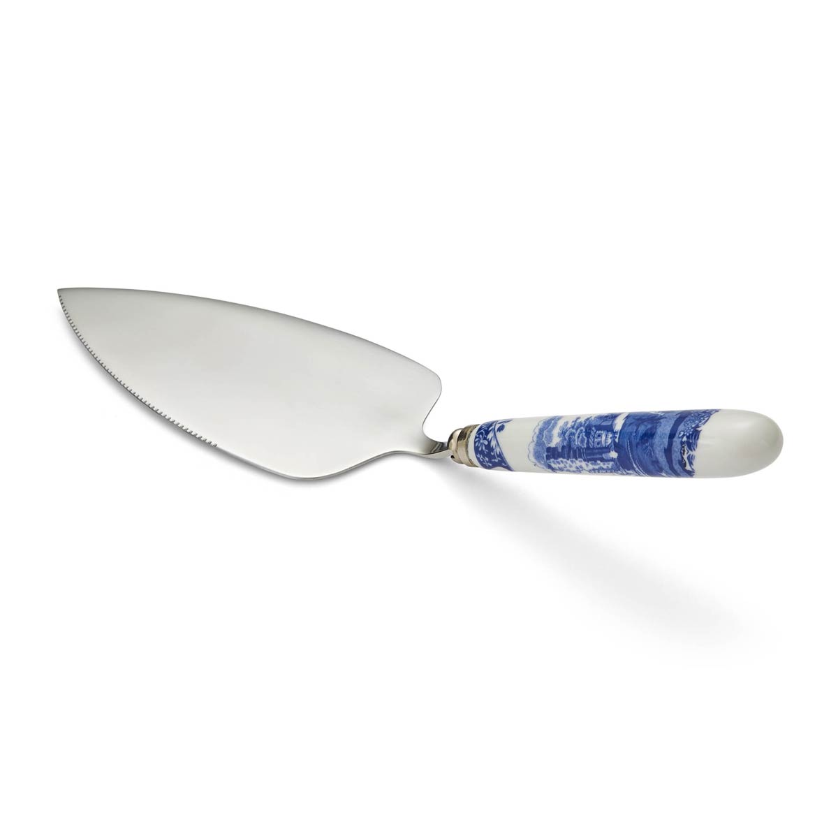 Blue Italian Cake Slice – Porcelain Cake Server with Blue Italian Design dinnerware CasaFenix