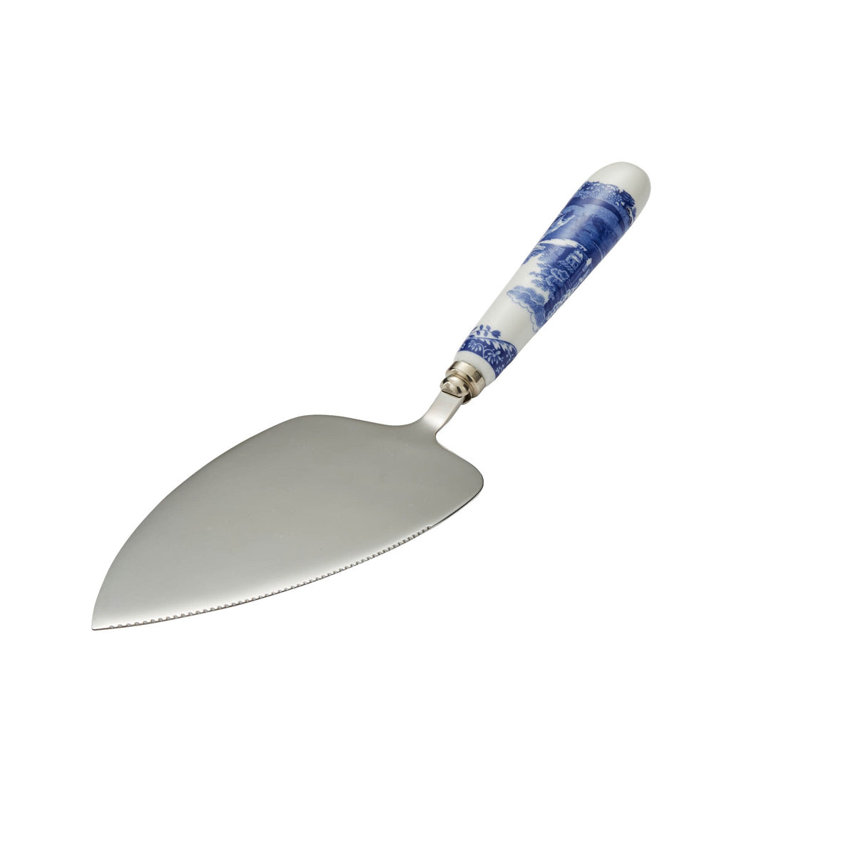 Blue Italian Cake Slice – Porcelain Cake Server with Blue Italian Design dinnerware CasaFenix