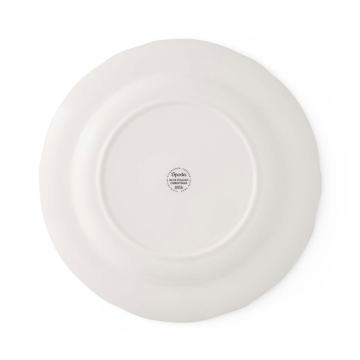 Blue Italian Christmas Set of 4 x 27cm Dinner Plates – Festive Blue Italian dinnerware CasaFenix