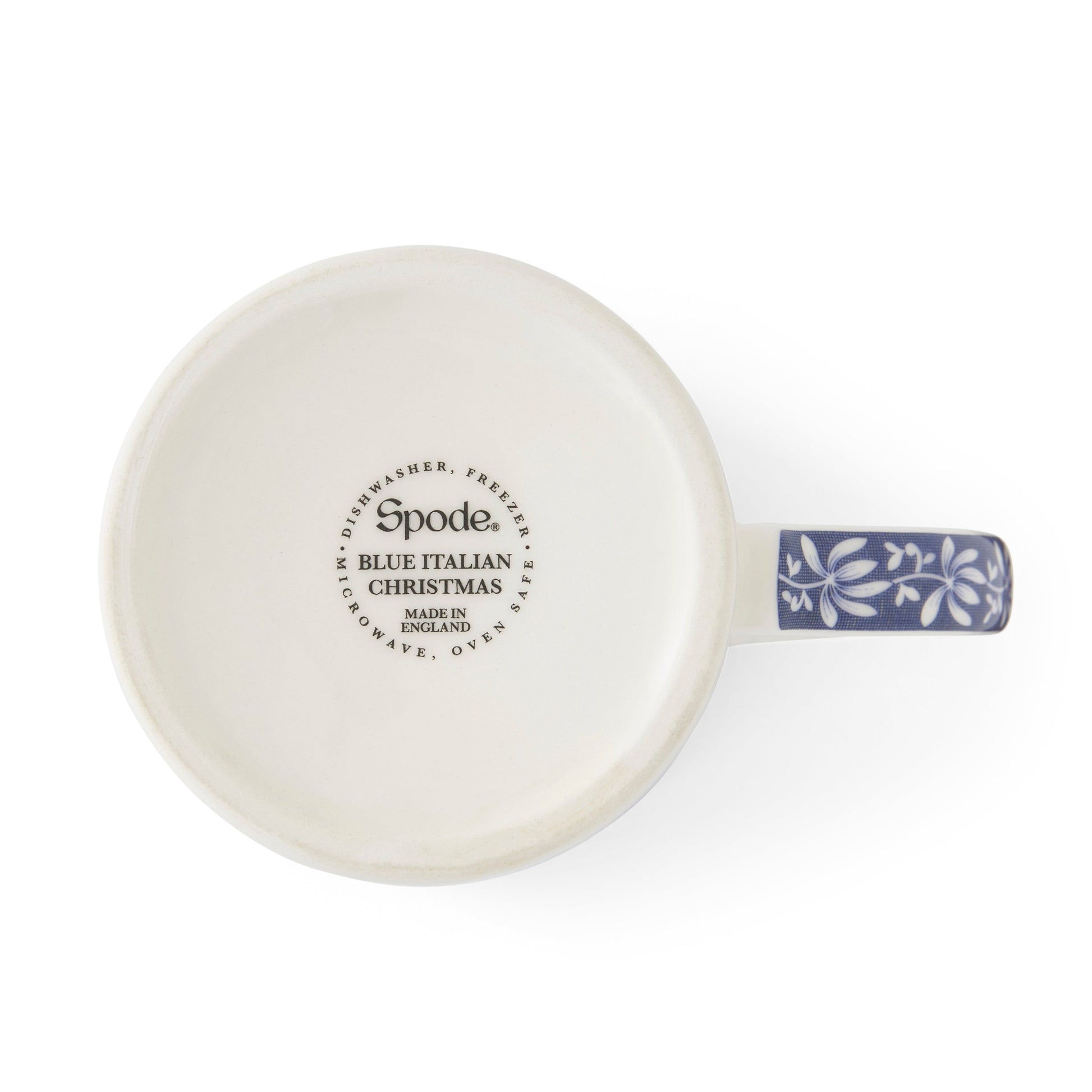 Blue Italian Christmas Set of 4 Mugs – Porcelain Festive Tea Cups dinnerware CasaFenix