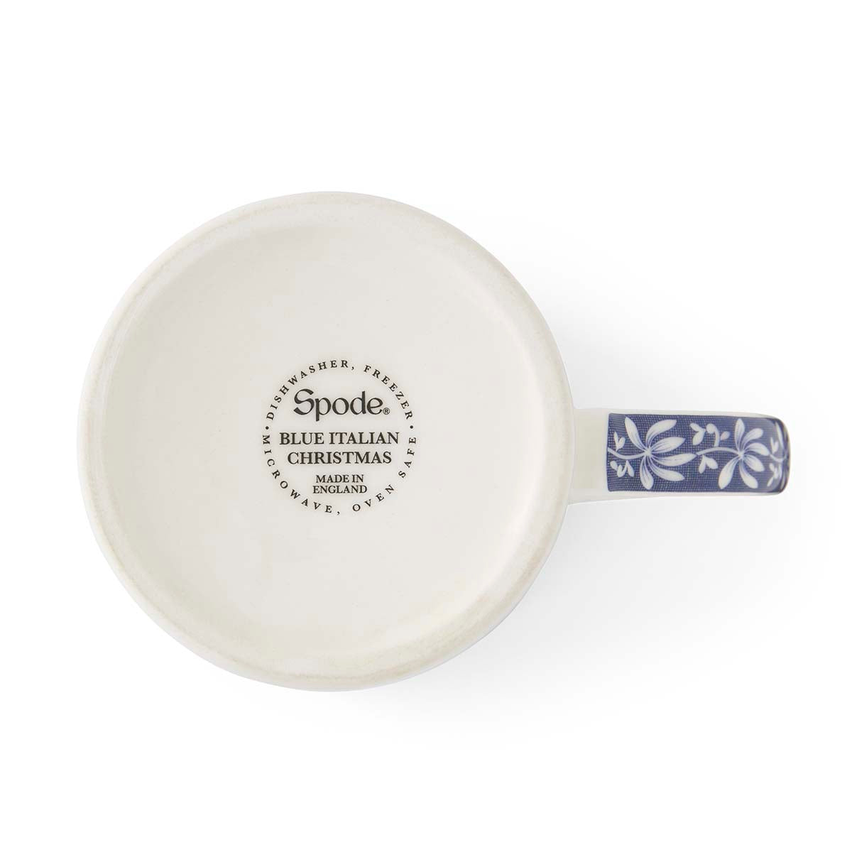 Blue Italian Christmas Set of 4 Mugs – Porcelain Festive Tea Cups dinnerware CasaFenix