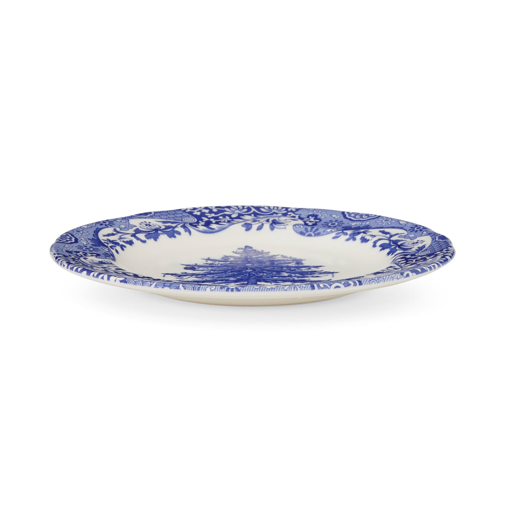Blue Italian Christmas Set of 4 Side Plates – Limited Edition Porcelain dinnerware CasaFenix