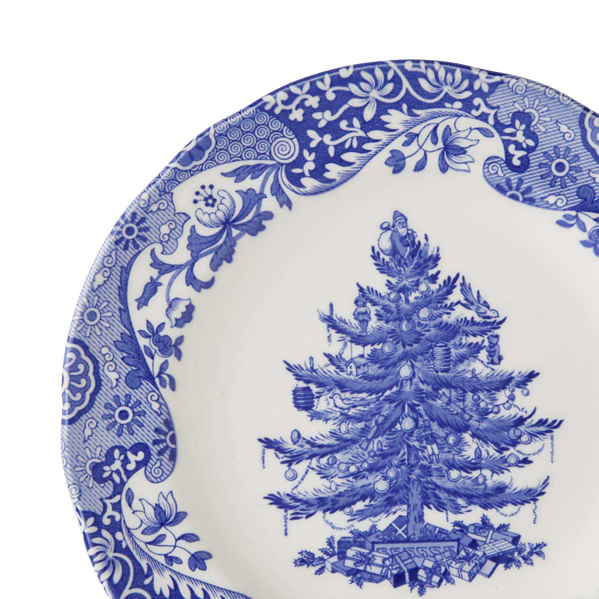 Blue Italian Christmas Set of 4 Side Plates – Limited Edition Porcelain dinnerware CasaFenix