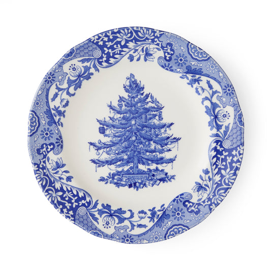 Blue Italian Christmas Set of 4 Side Plates – Limited Edition Porcelain dinnerware CasaFenix