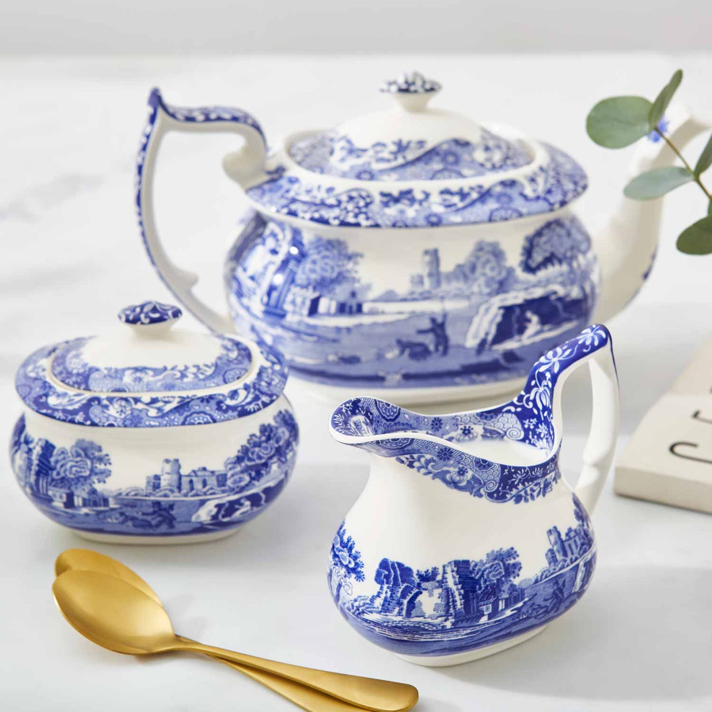 Blue Italian Cream Jug – Porcelain Blue Italian Afternoon Tea Accessory dinnerware CasaFenix