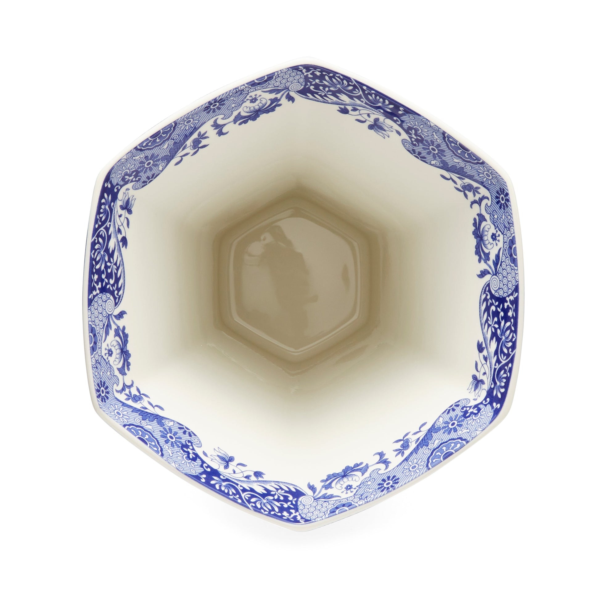 Blue Italian Hexagonal Vase – Porcelain Unique Shape Home Decor dinnerware CasaFenix