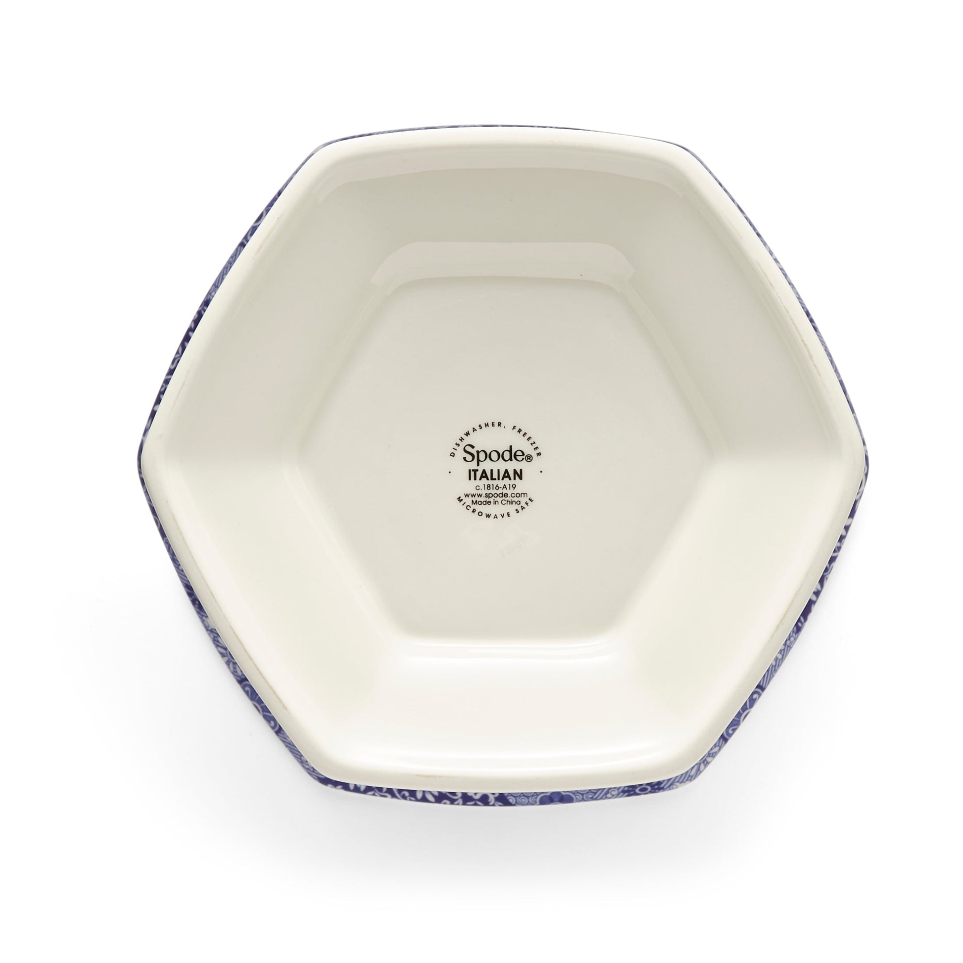 Blue Italian Hexagonal Vase – Porcelain Unique Shape Home Decor dinnerware CasaFenix