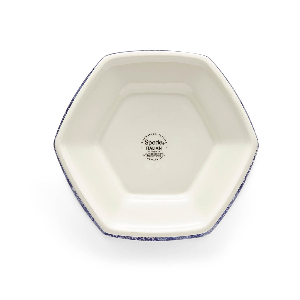 Blue Italian Hexagonal Vase – Porcelain Unique Shape Home Decor dinnerware CasaFenix