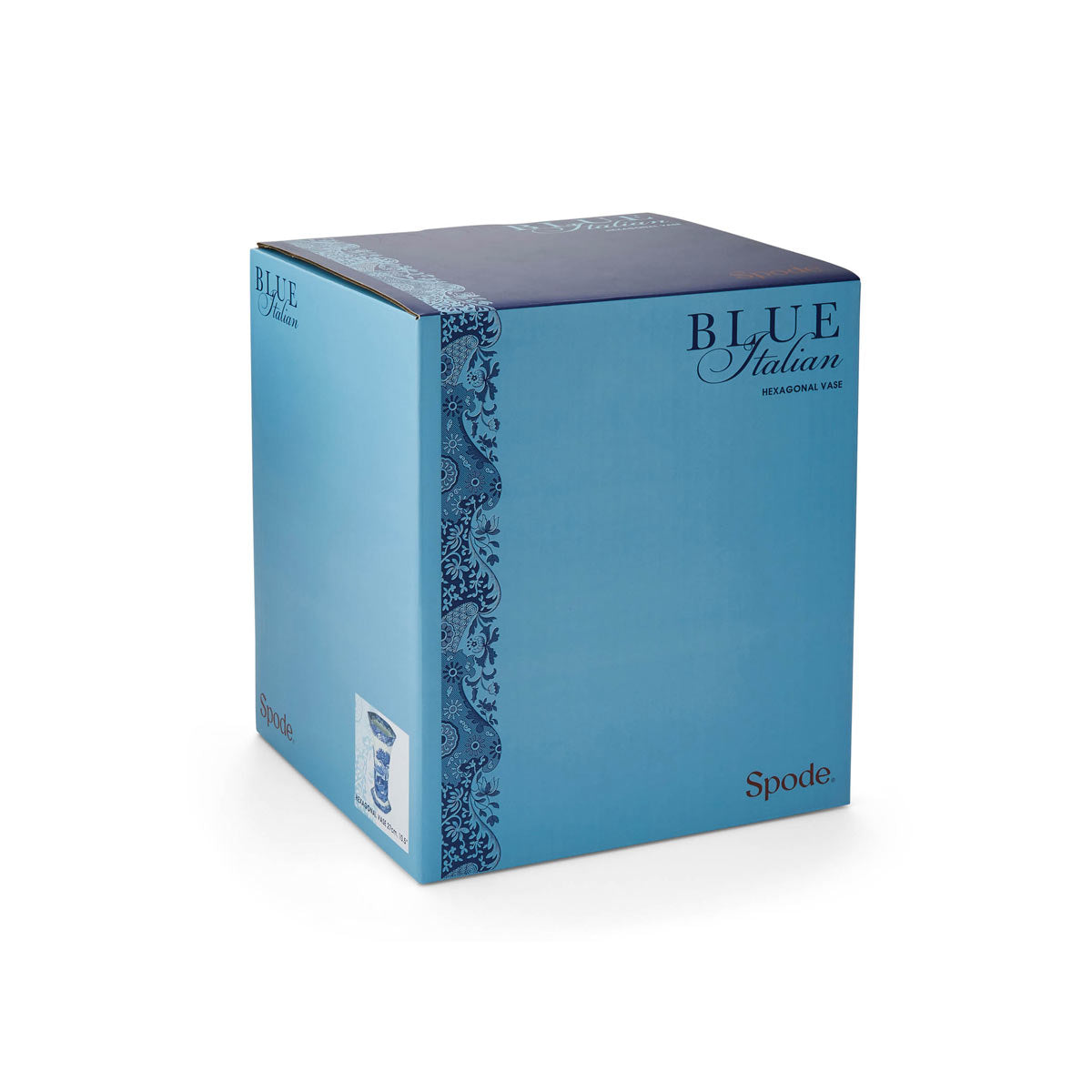 Blue Italian Hexagonal Vase – Porcelain Unique Shape Home Decor dinnerware CasaFenix