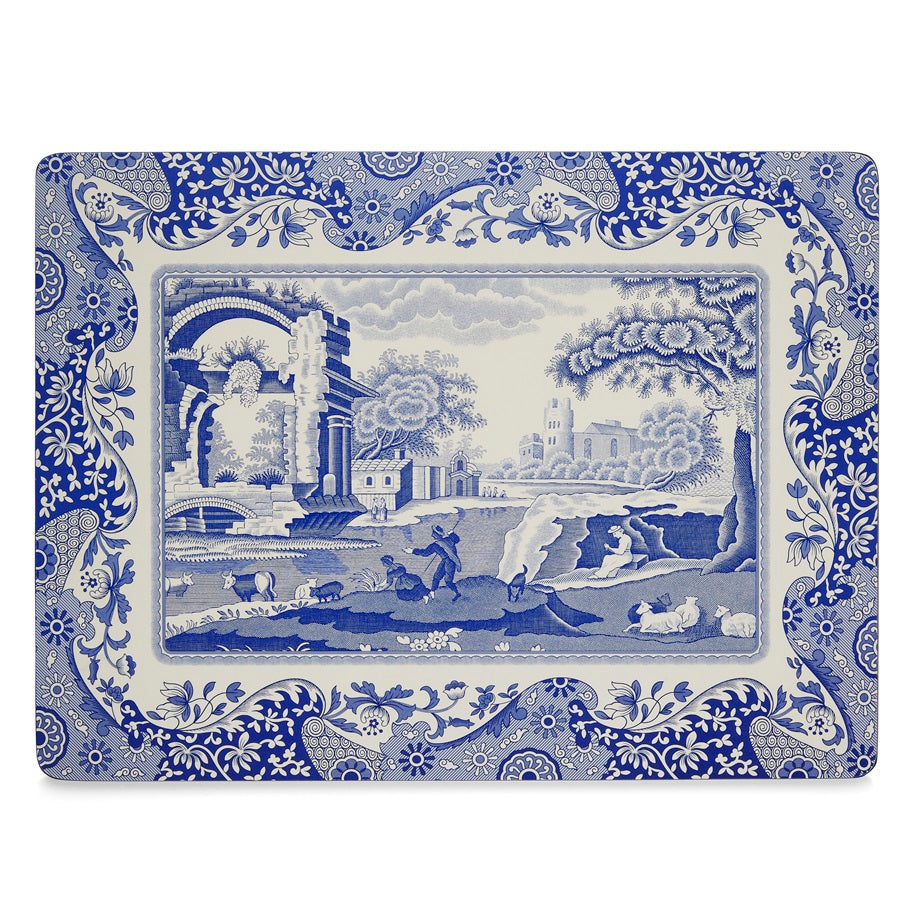 Blue Italian Set of 4 Placemats – Classic Blue Italian Table Mats dinnerware CasaFenix