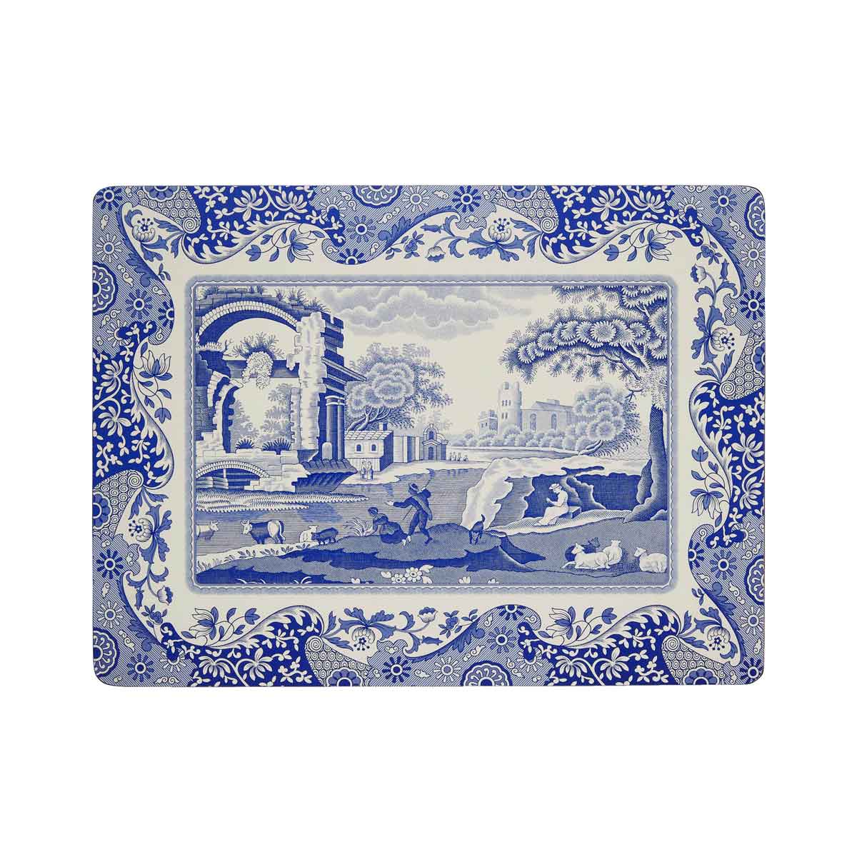 Blue Italian Set of 4 Placemats – Classic Blue Italian Table Mats dinnerware CasaFenix