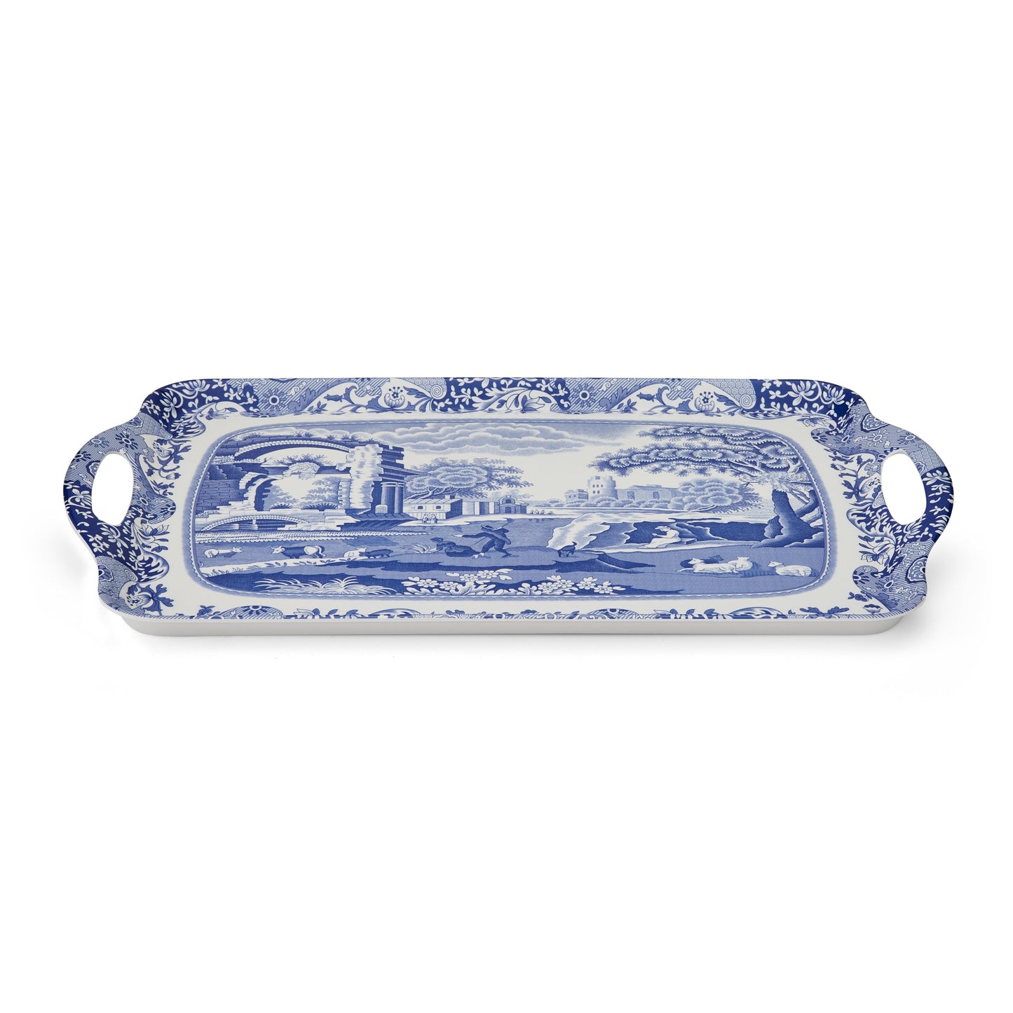 Blue Italian Large Tray – Porcelain Serving Tray by Pimpernel dinnerware CasaFenix