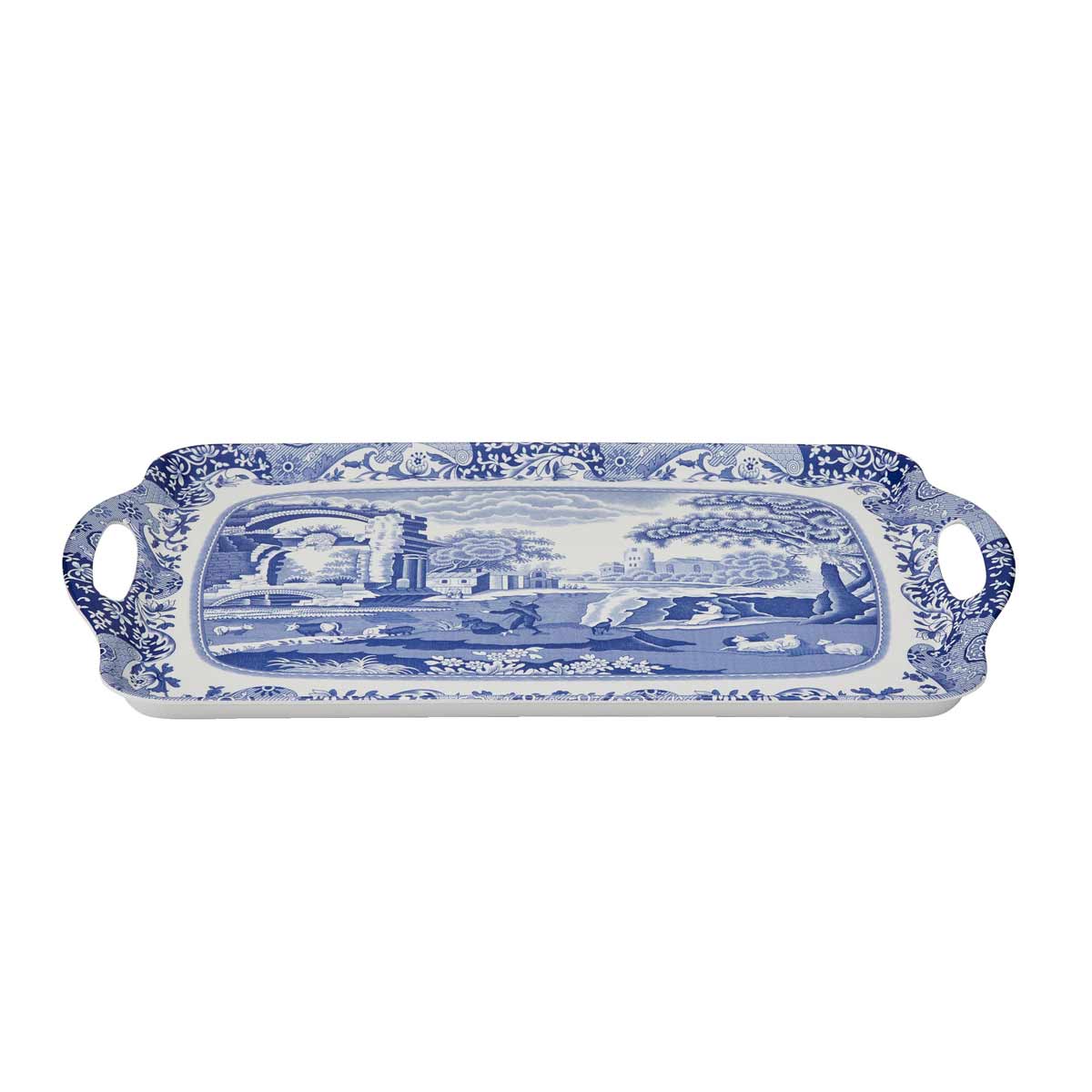 Blue Italian Large Tray – Porcelain Serving Tray by Pimpernel dinnerware CasaFenix