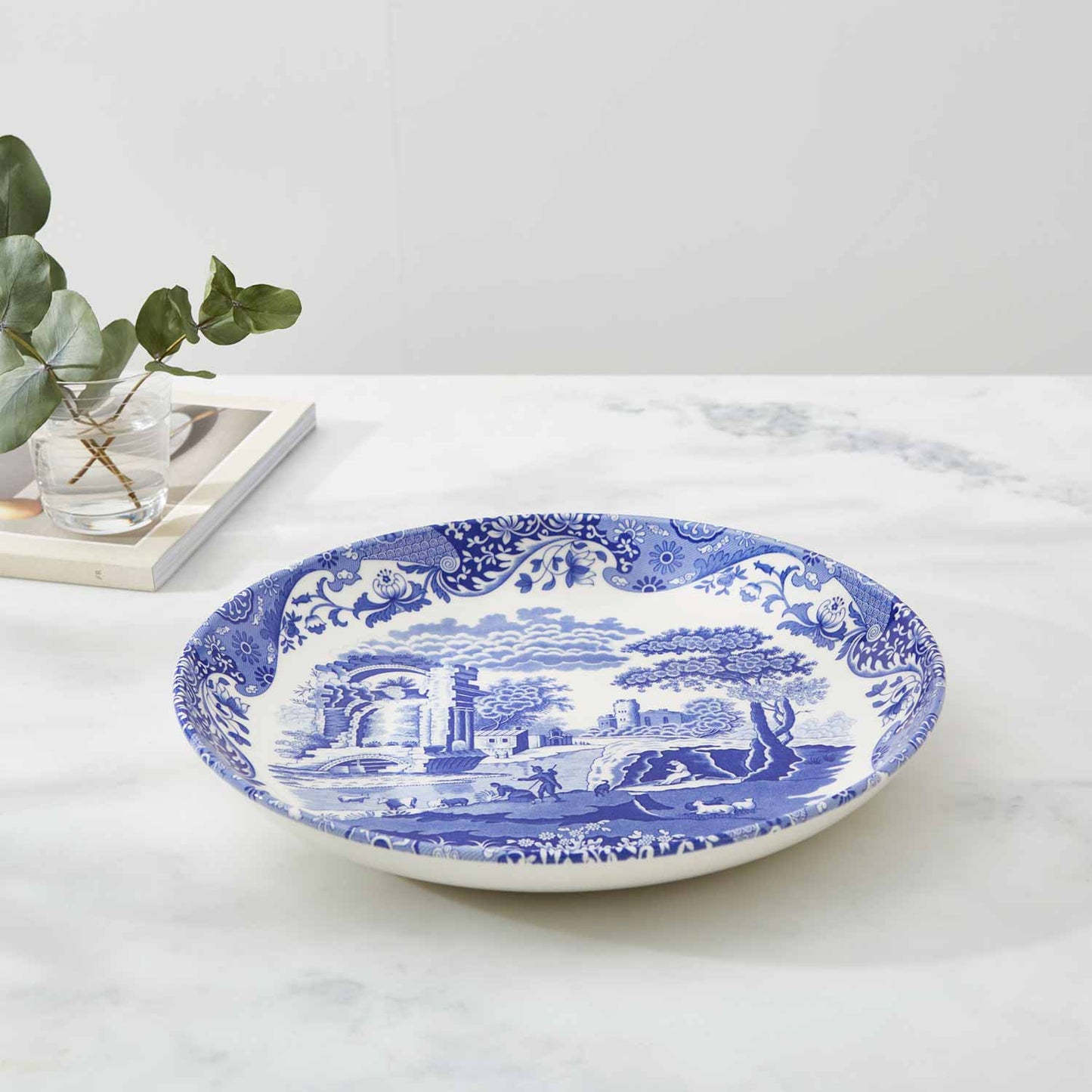 Blue Italian Pasta Bowl 30cm – Porcelain Large Serving Bowl dinnerware CasaFenix