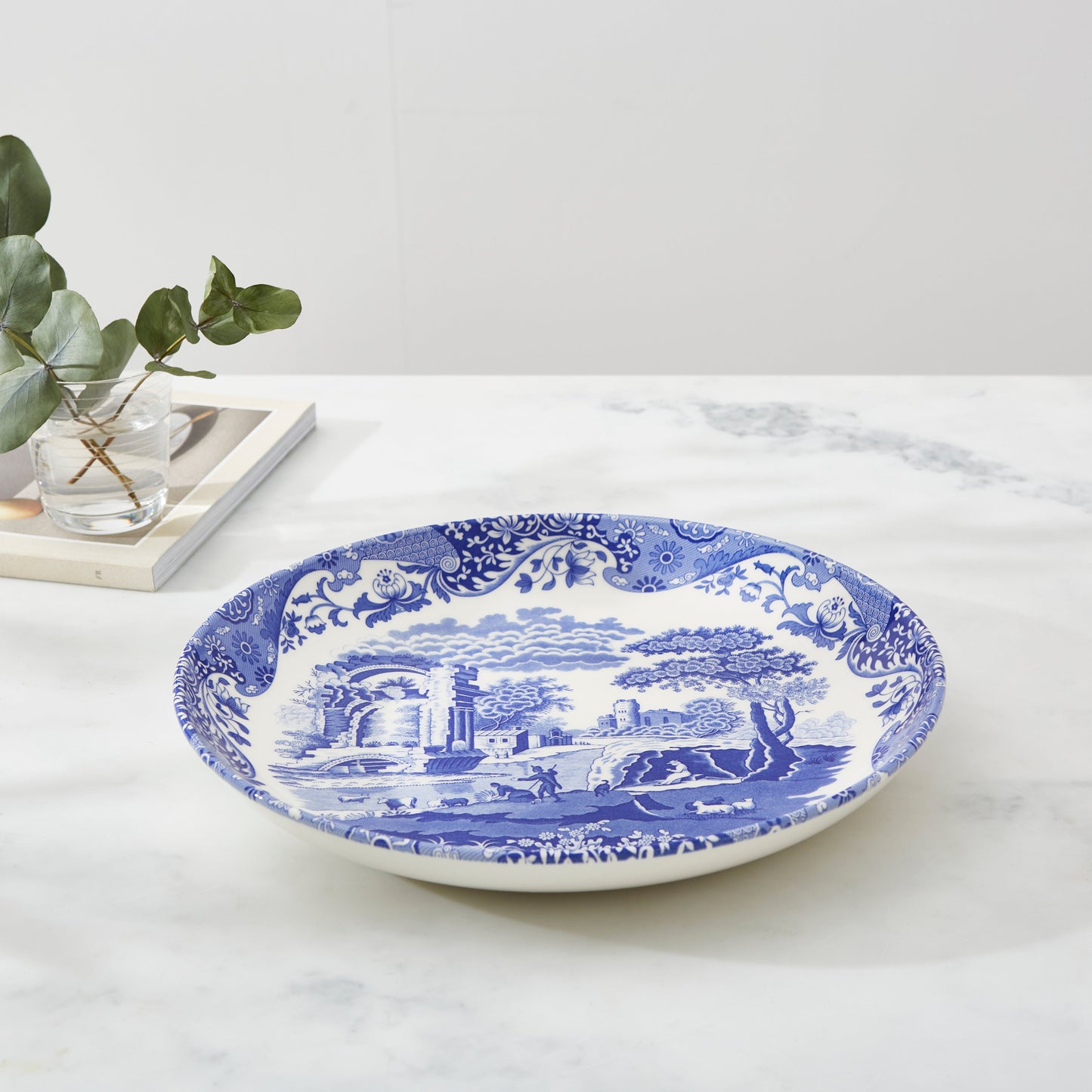 Blue Italian Pasta Bowl 30cm – Porcelain Large Serving Bowl dinnerware CasaFenix