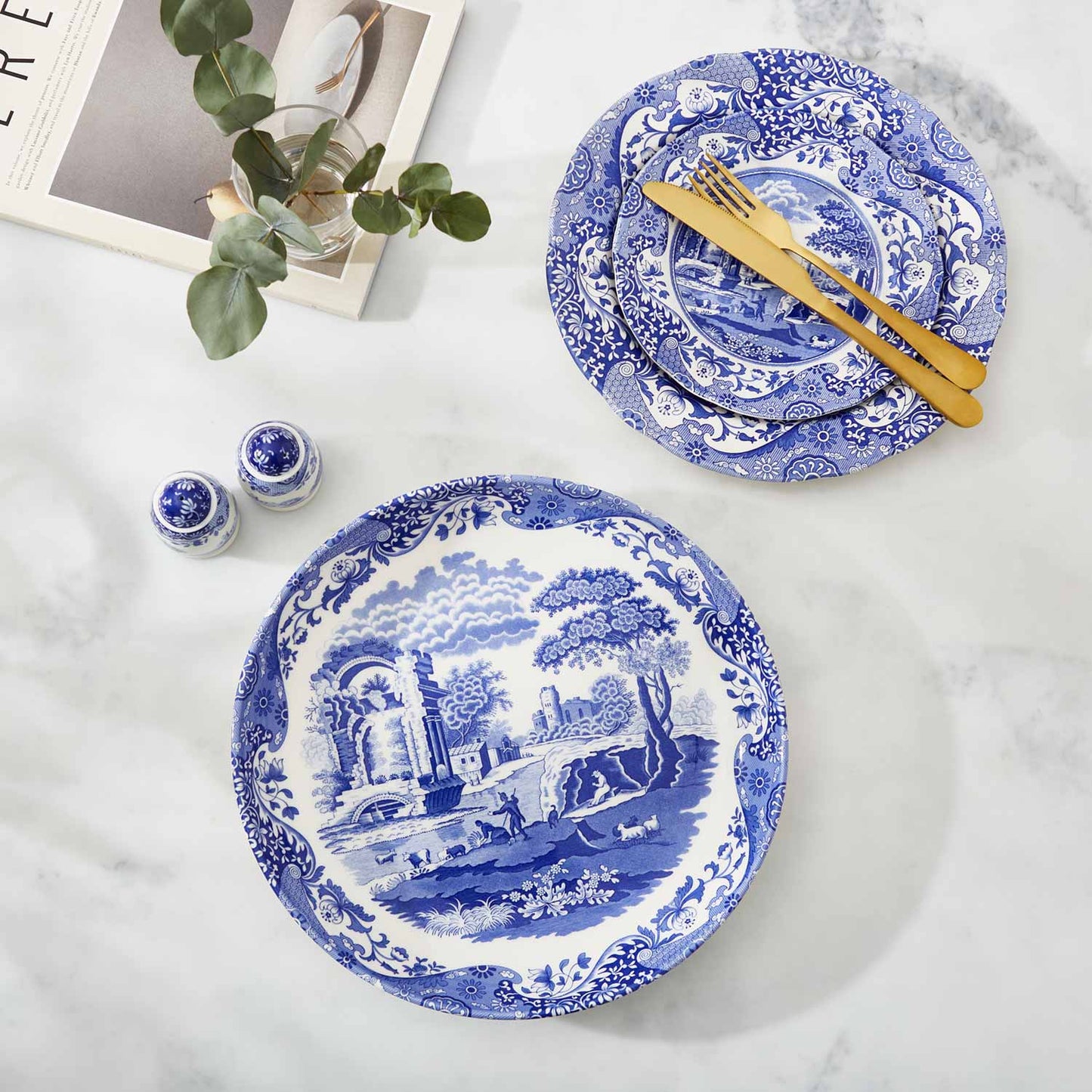 Blue Italian Pasta Bowl 30cm – Porcelain Large Serving Bowl dinnerware CasaFenix