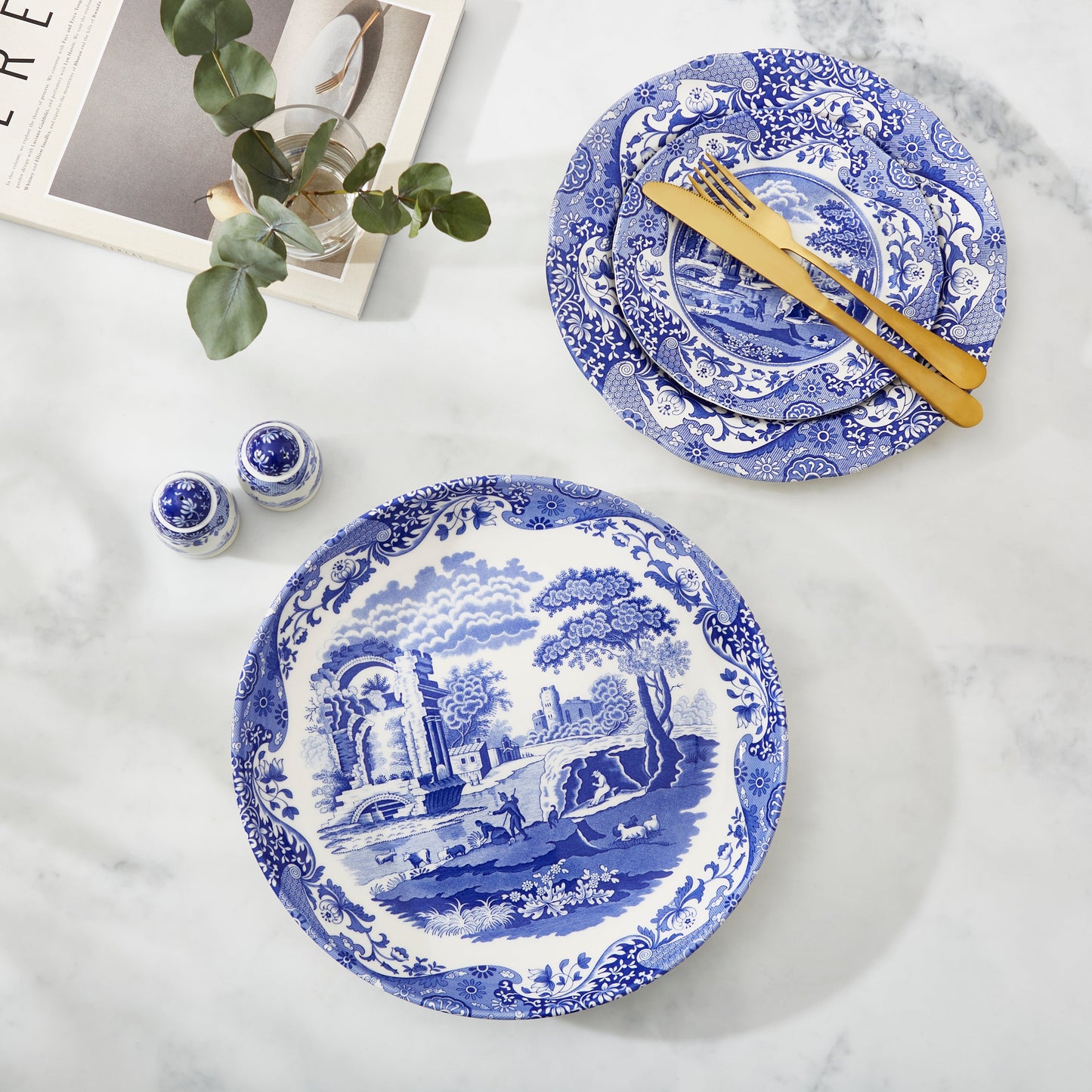 Blue Italian Pasta Bowl 30cm – Porcelain Large Serving Bowl dinnerware CasaFenix