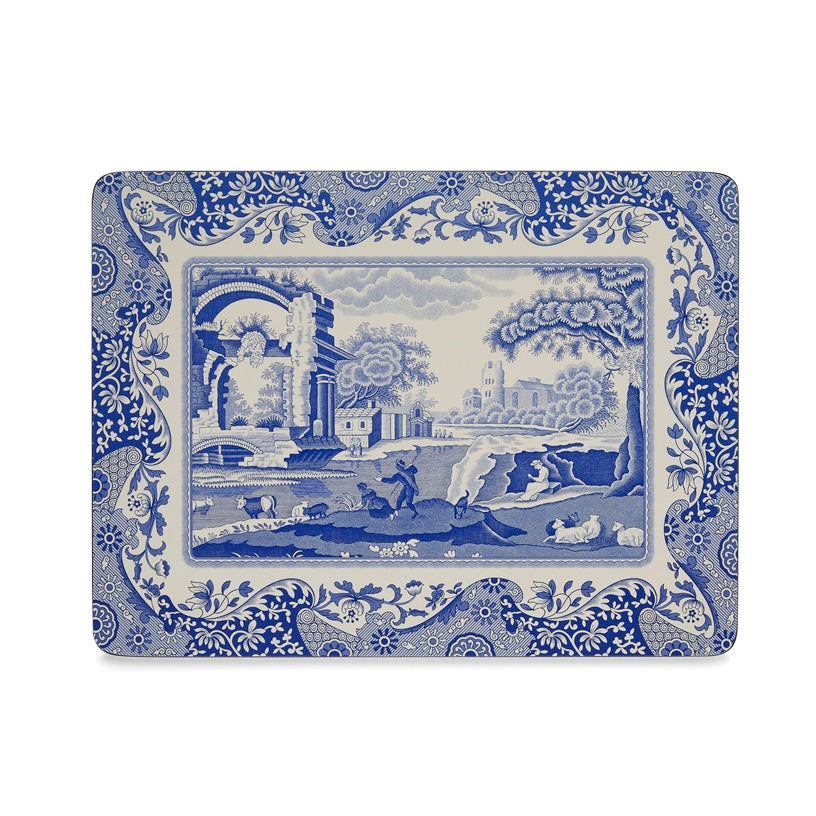 Blue Italian Set of 6 Placemats – Elegant Blue Italian Dining Mats dinnerware CasaFenix
