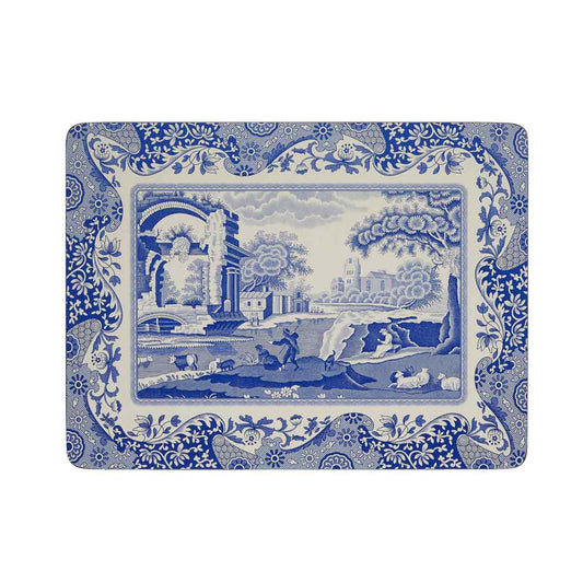 Blue Italian Set of 6 Placemats – Elegant Blue Italian Dining Mats dinnerware CasaFenix