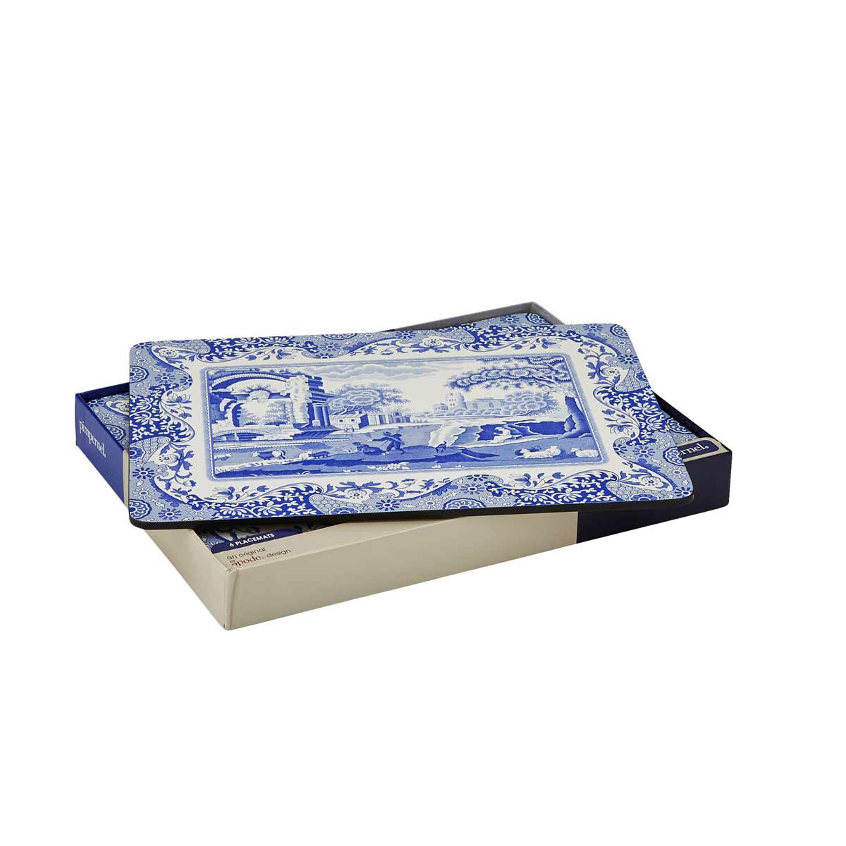 Blue Italian Set of 6 Placemats – Elegant Blue Italian Dining Mats dinnerware CasaFenix