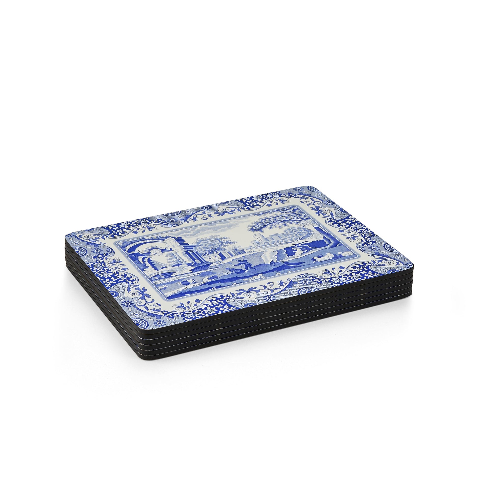 Blue Italian Set of 6 Placemats – Elegant Blue Italian Dining Mats dinnerware CasaFenix