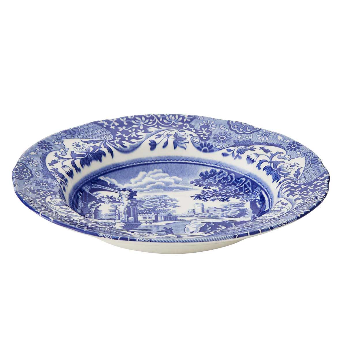 Blue Italian Set of 4 Soup Plates – Classic Spode Dinnerware dinnerware CasaFenix