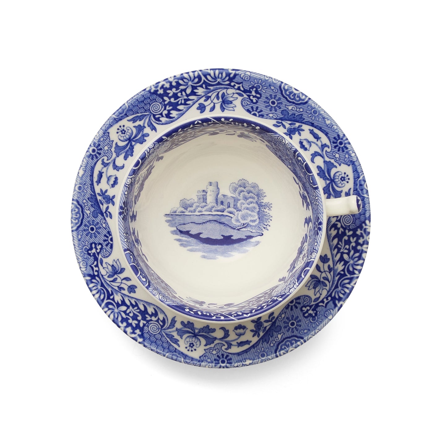 Blue Italian Set of 4 Teacups & Saucers – Spode Fine China dinnerware CasaFenix