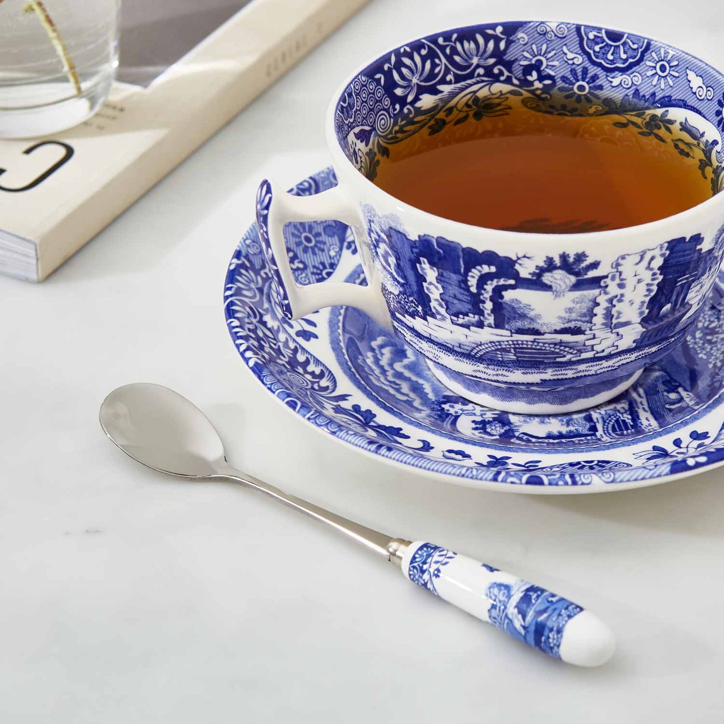 Blue Italian Set of 6 Tea Spoons – Porcelain Blue Italian Handles dinnerware CasaFenix
