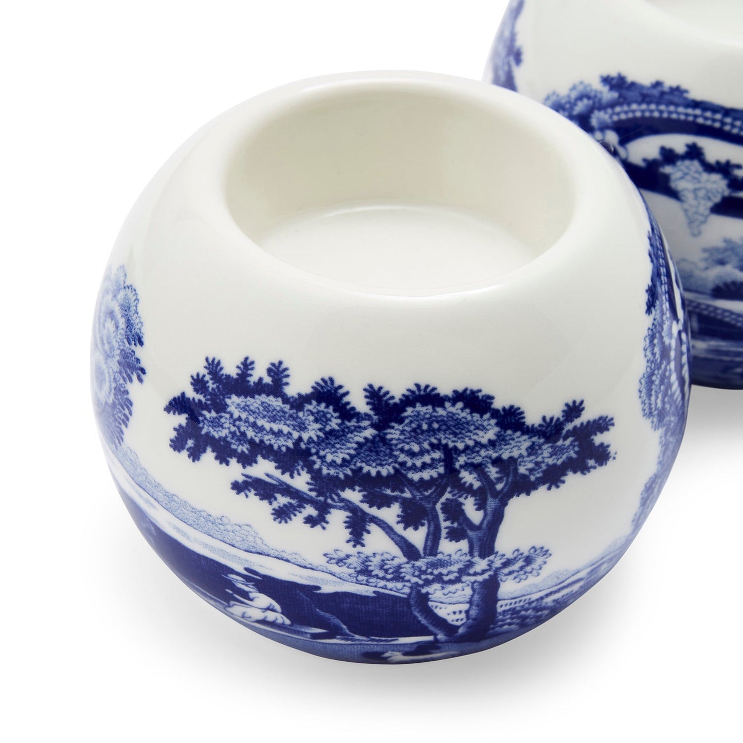 Blue Italian Porcelain Tealight Holders – Set of 2 by Spode dinnerware CasaFenix