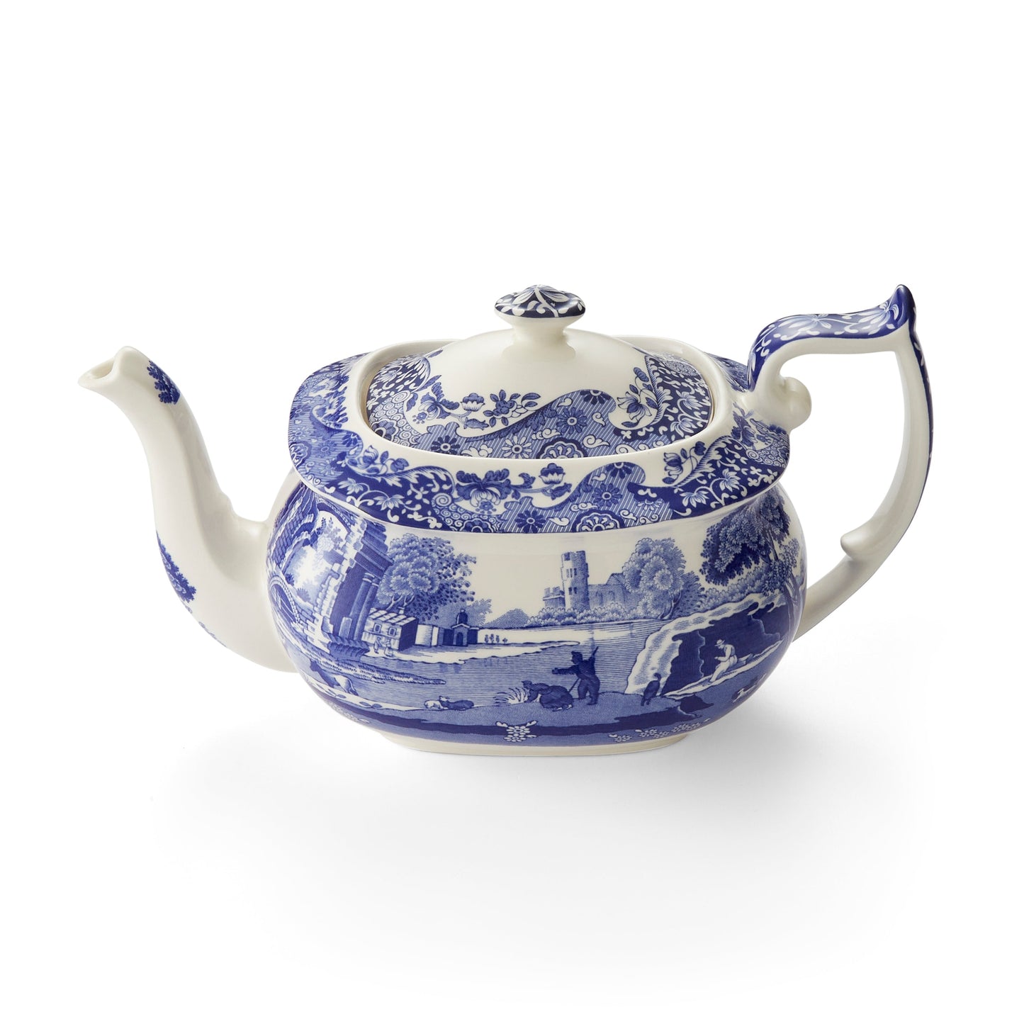 Blue Italian Porcelain Teapot – Classic Spode Blue Italian Design dinnerware CasaFenix