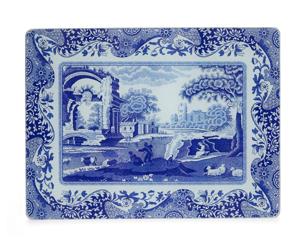 Blue Italian Glass Worktop Saver – Toughened Glass Kitchen Protector dinnerware CasaFenix