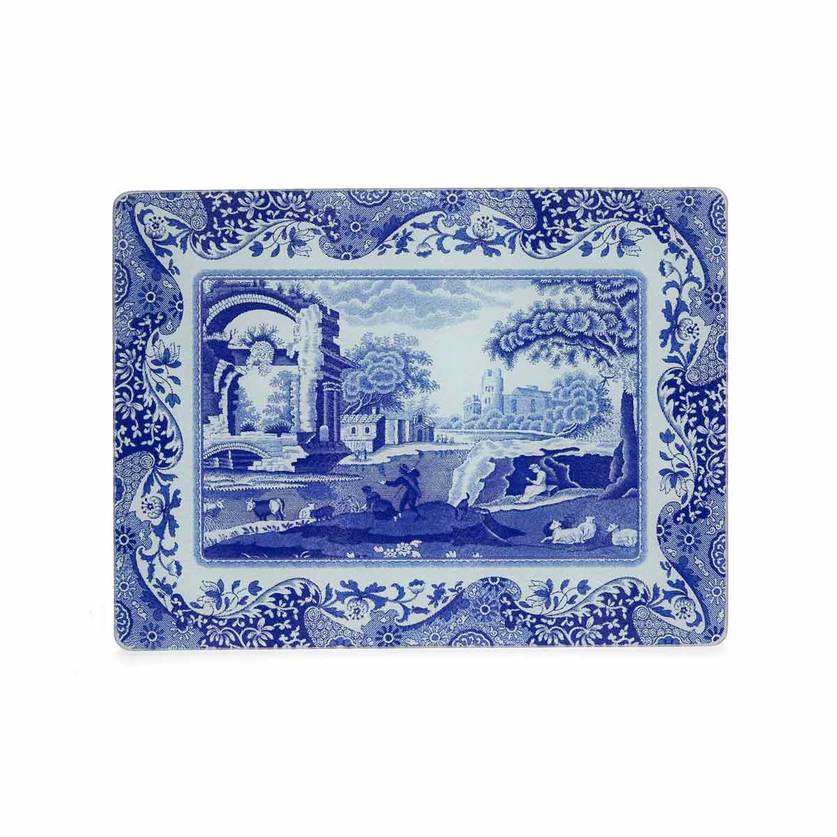 Blue Italian Glass Worktop Saver – Toughened Glass Kitchen Protector dinnerware CasaFenix
