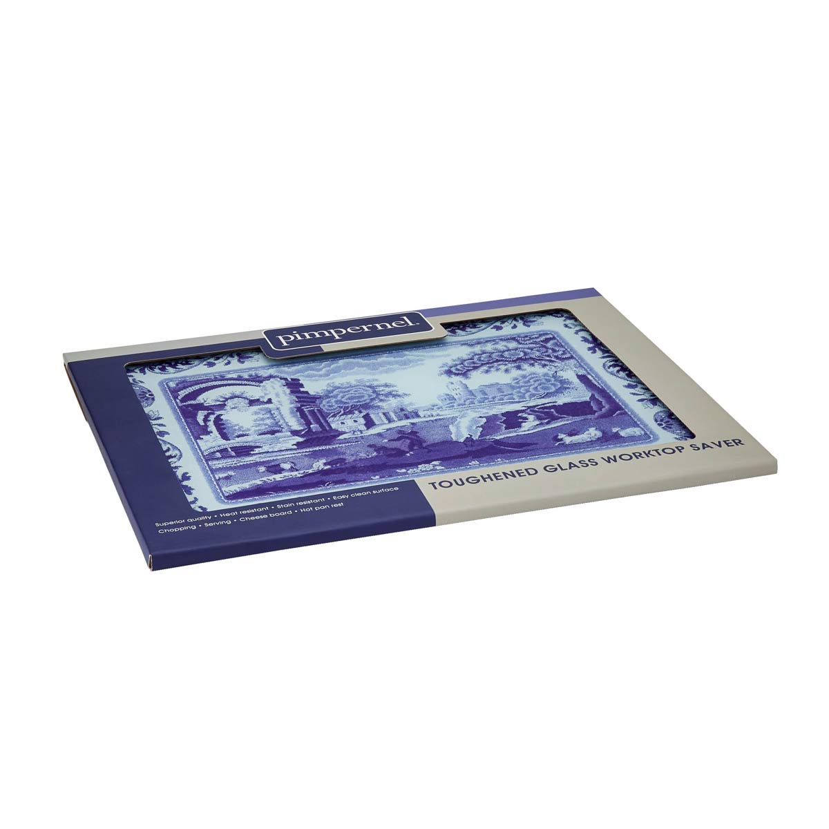 Blue Italian Glass Worktop Saver – Toughened Glass Kitchen Protector dinnerware CasaFenix