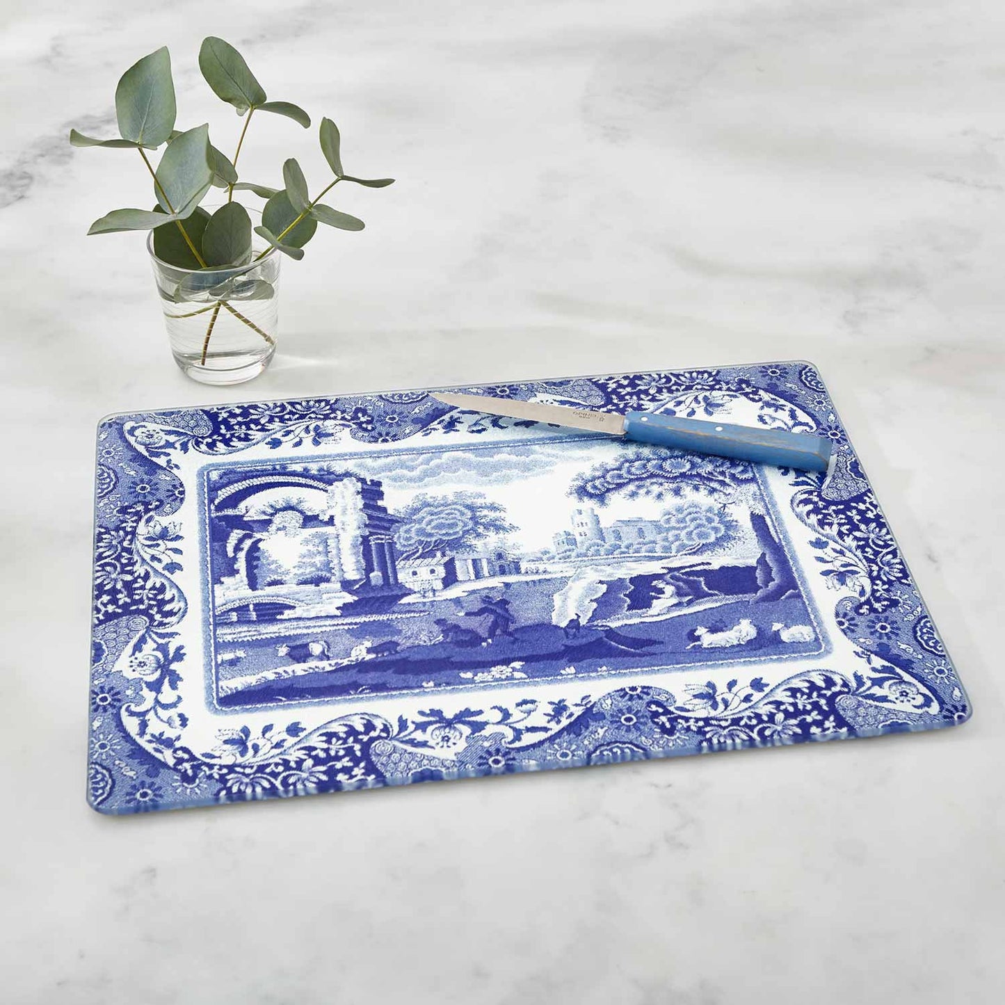 Blue Italian Glass Worktop Saver – Toughened Glass Kitchen Protector dinnerware CasaFenix