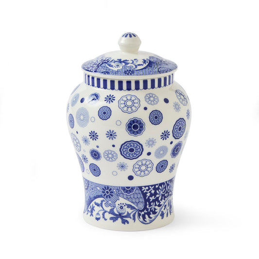 Brocato Mini Vase – Blue Italian Porcelain Ginger Jar Style dinnerware CasaFenix