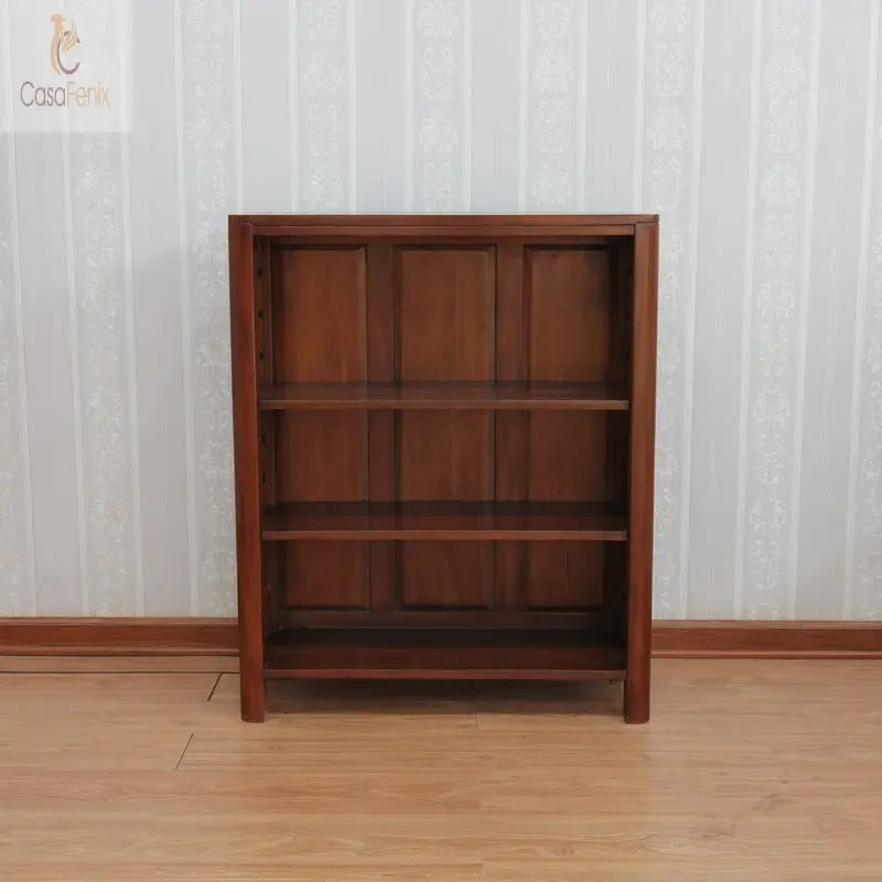 Bude Collection Bookcase 2 Adjustable Shelves Solid Mahogany - CasaFenix