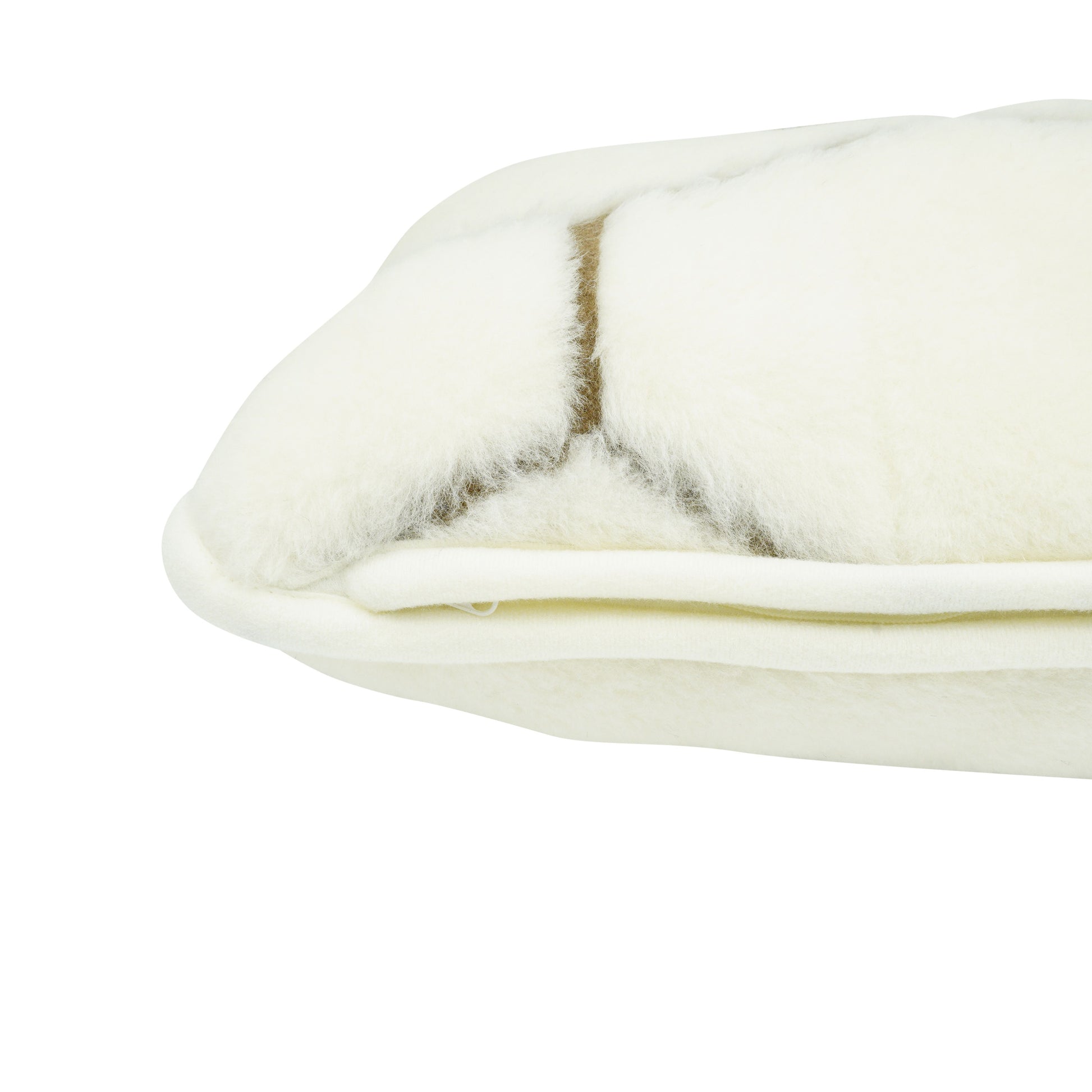 100% Cashmere Wool Pillow - Natural Hex Pattern Cream / White Colour - CasaFenix