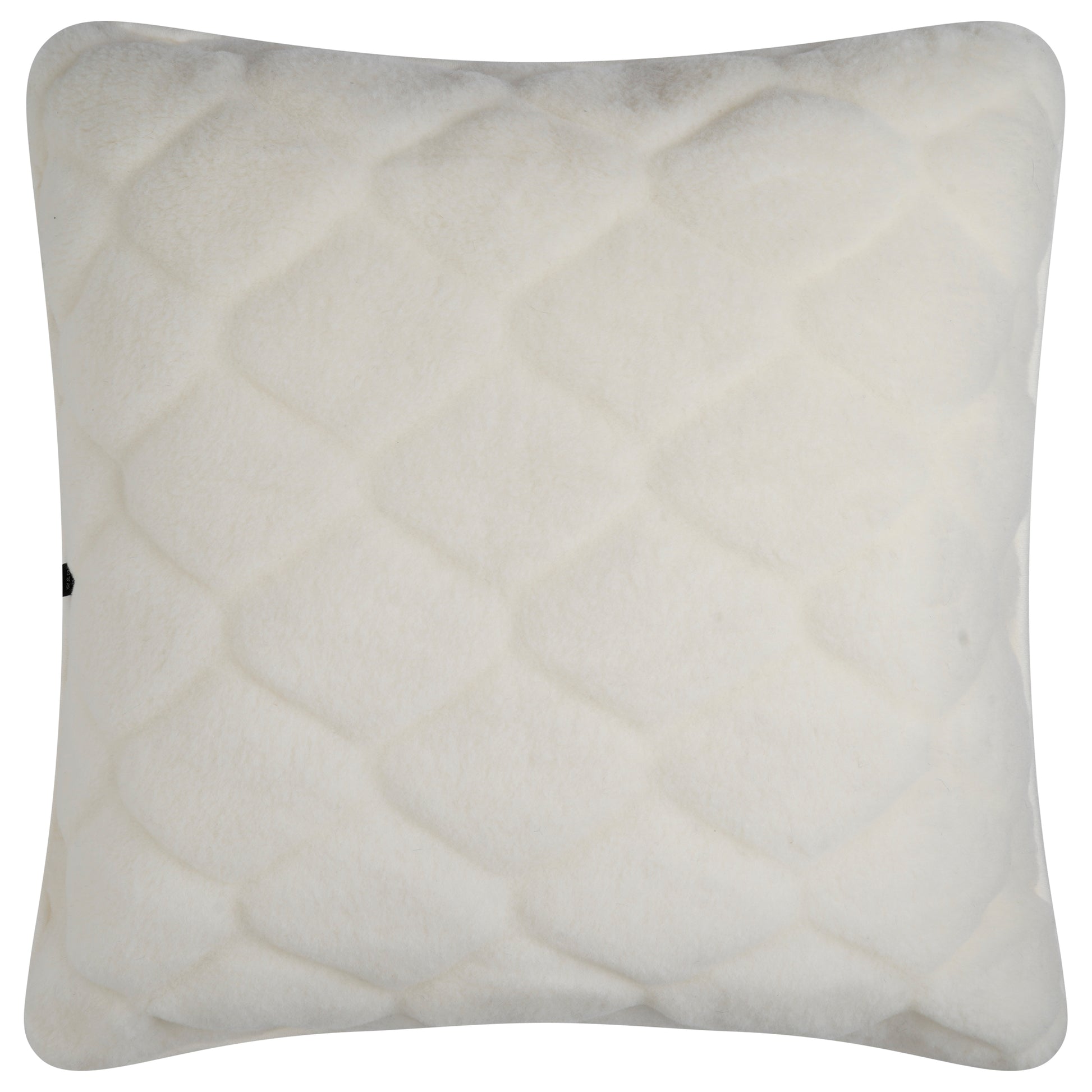 100% Cashmere Wool Pillow - Natural Shapes Cream / White Colour - CasaFenix