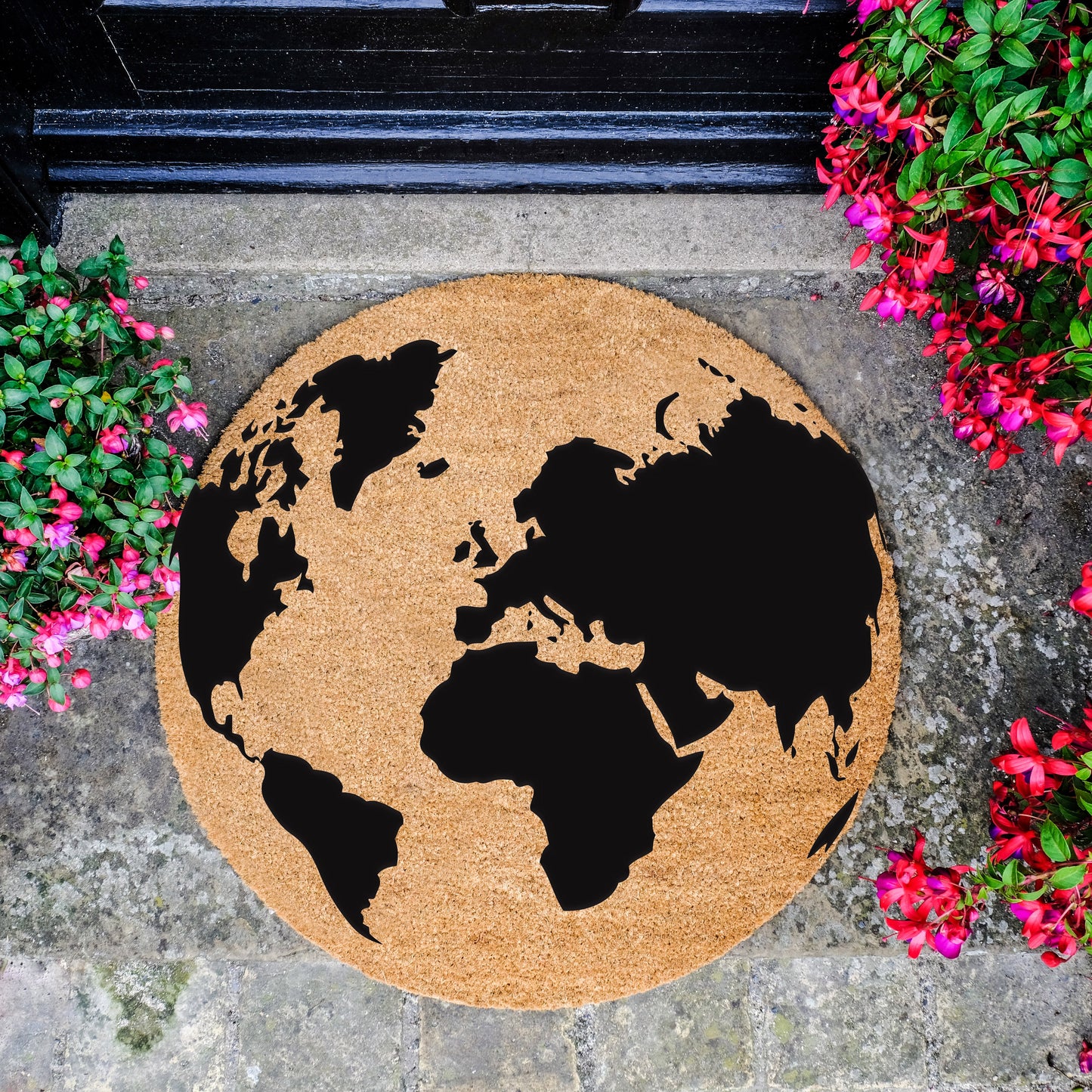 Globe Circle Doormat. 70x70cm Doormats CasaFenix