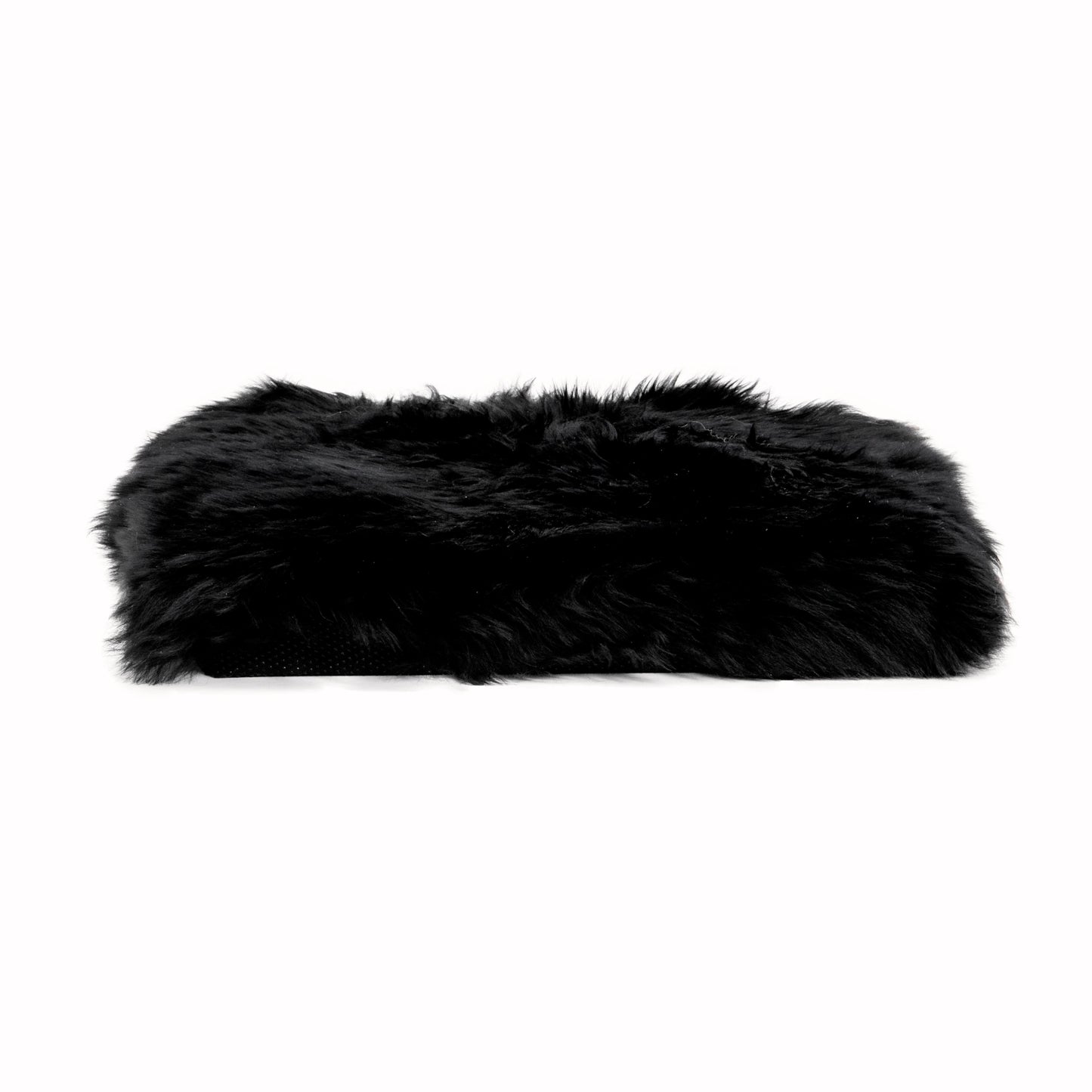 Black Square Sheepskin Chair Pad - CasaFenix