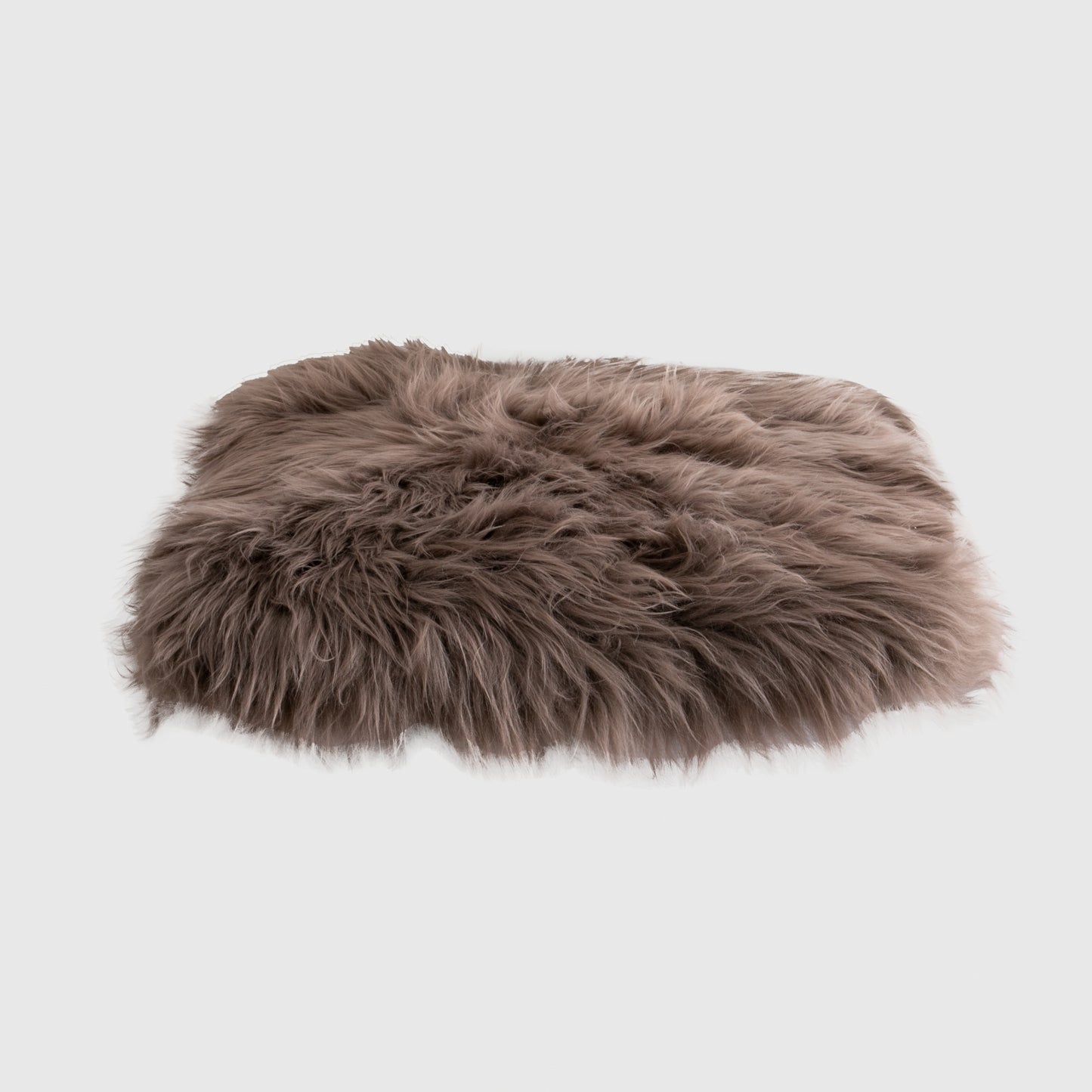 Taupe Square Sheepskin Chair Pad - CasaFenix