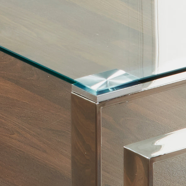 Milano Silver Plated Metal and Glass Coffee Table 120 x 60cm Coffee Table CasaFenix