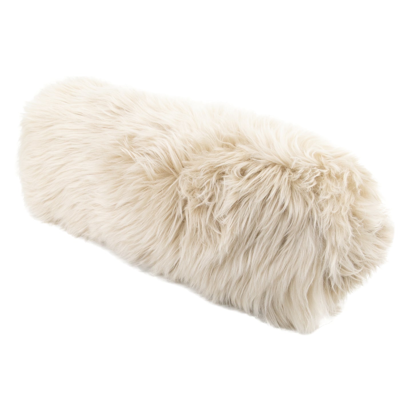 Sheepskin Beige Lumbar Cushion 45 x 15cm - CasaFenix