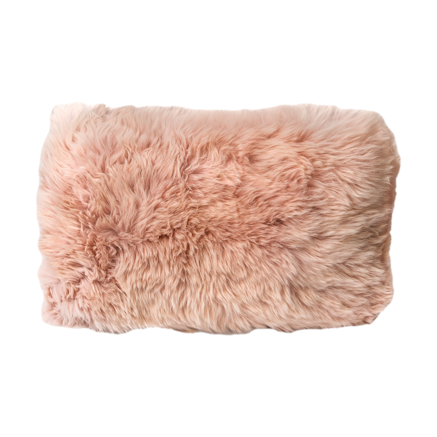 Grey Long Hair Sheepskin Cushion 30x50cm - CasaFenix