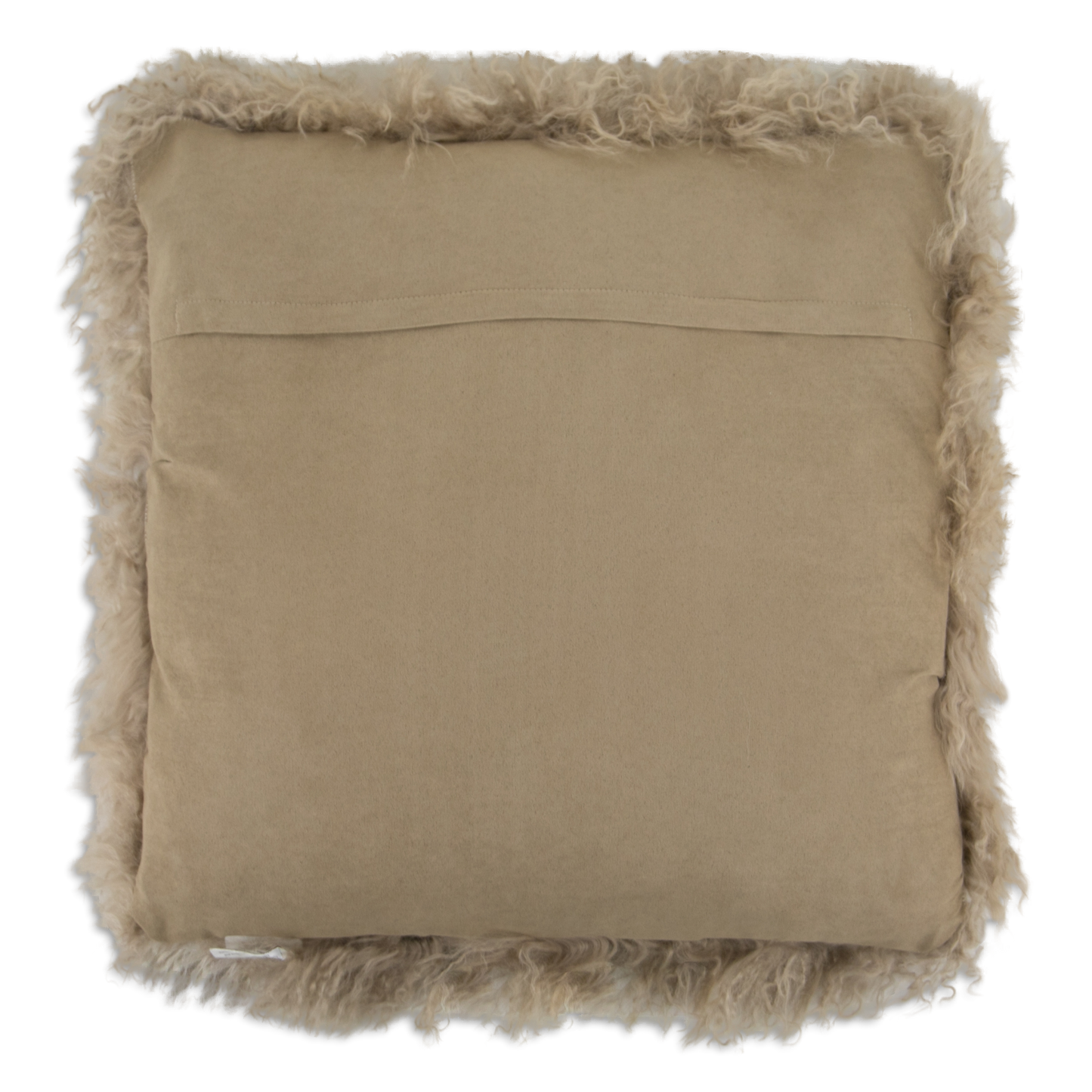 Light Brown Curly Sheepskin Cushion 45x45cm - CasaFenix