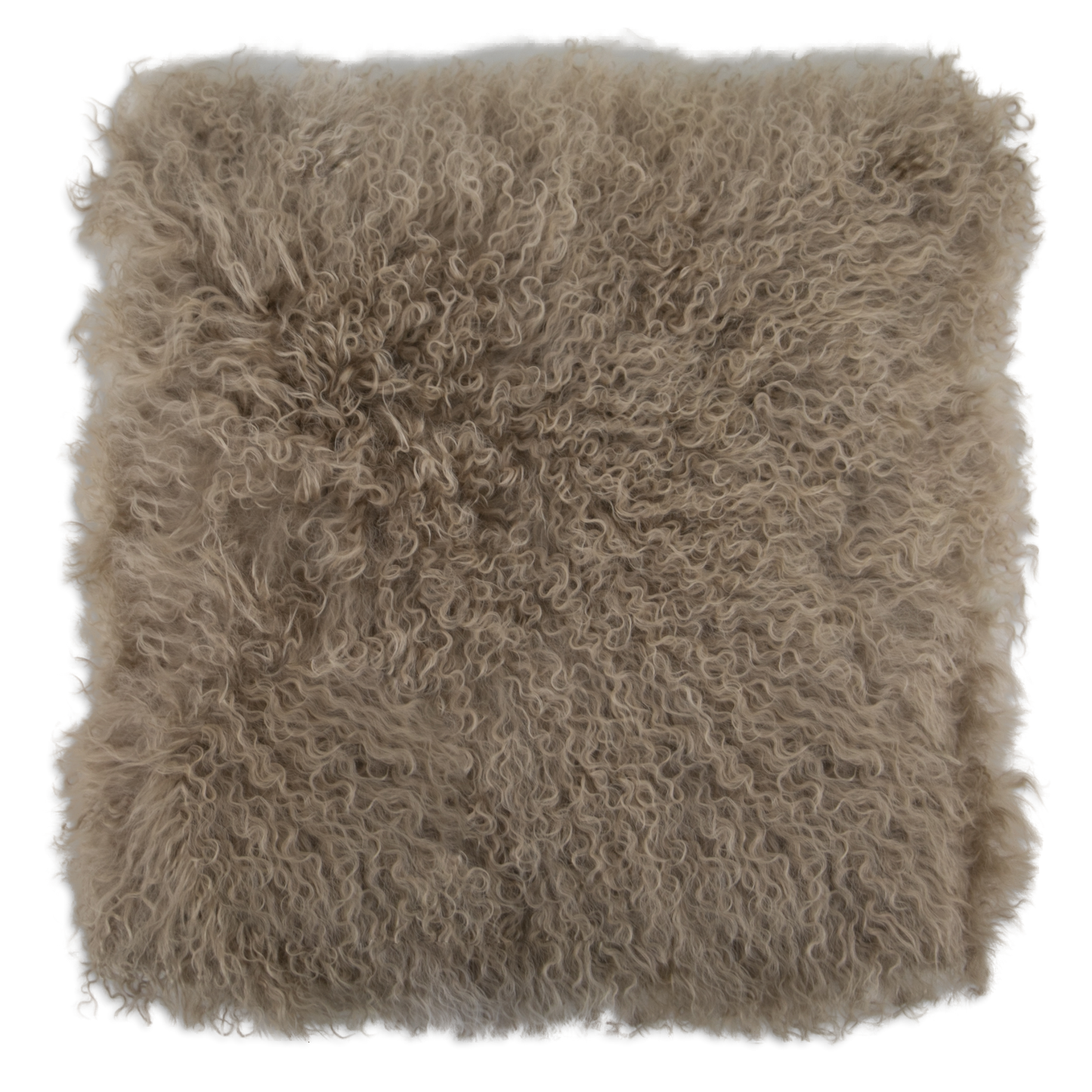 Light Brown Curly Sheepskin Cushion 45x45cm - CasaFenix