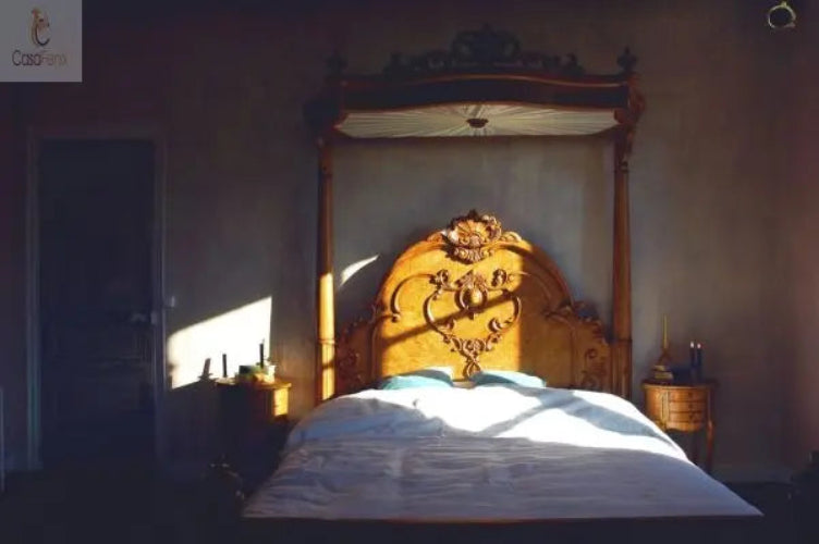 Cheshire Walnut Collection Half Tester Antique Reproduction Bed CasaFenix