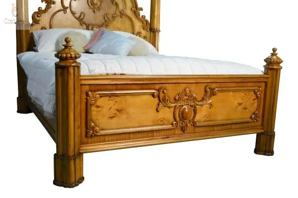 Cheshire Walnut Collection Half Tester Antique Reproduction Bed CasaFenix