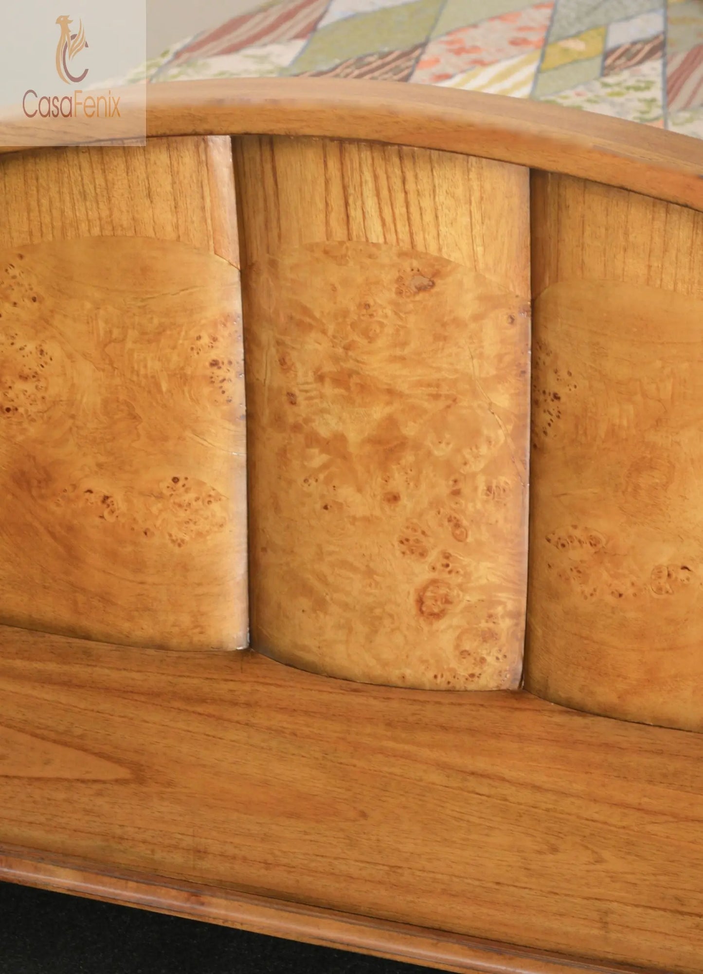 Cheshire Walnut Collection Traditional Sleigh Bed Solid Mahogany CasaFenix